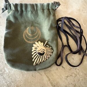 Jane Win LOVE Full-Heart Pendant with Leather Cord